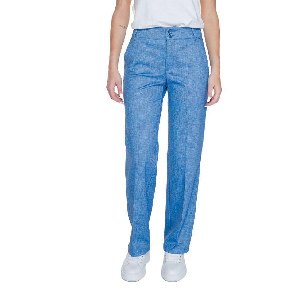 Blue Polyester Jeans & Pant