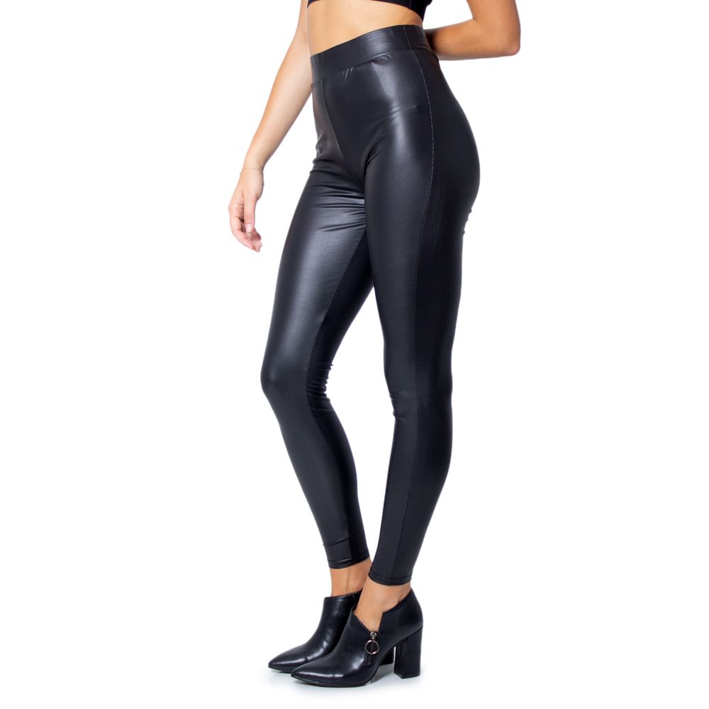 Black Polyester Jeans & Pant