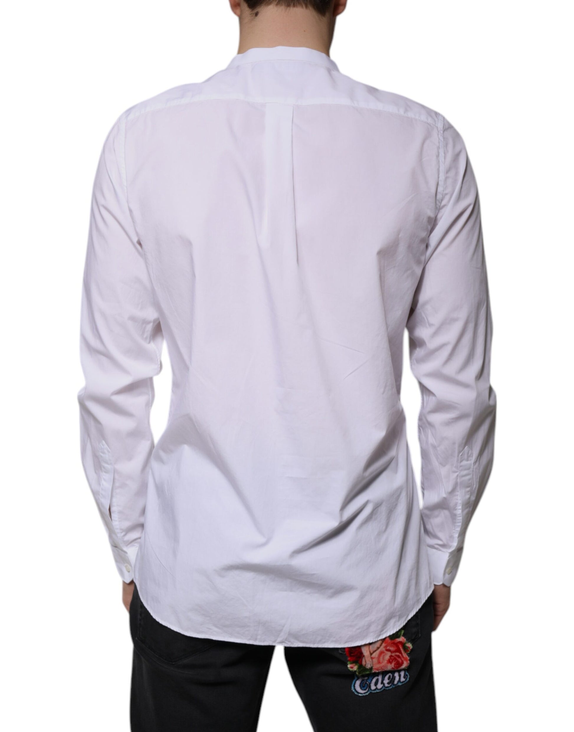 White Cotton Slim Fit MARTINI Dress Shirt