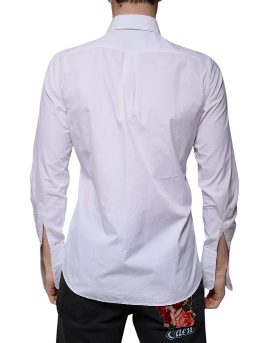 White Bib Cotton Poplin GOLD Men Formal Shirt