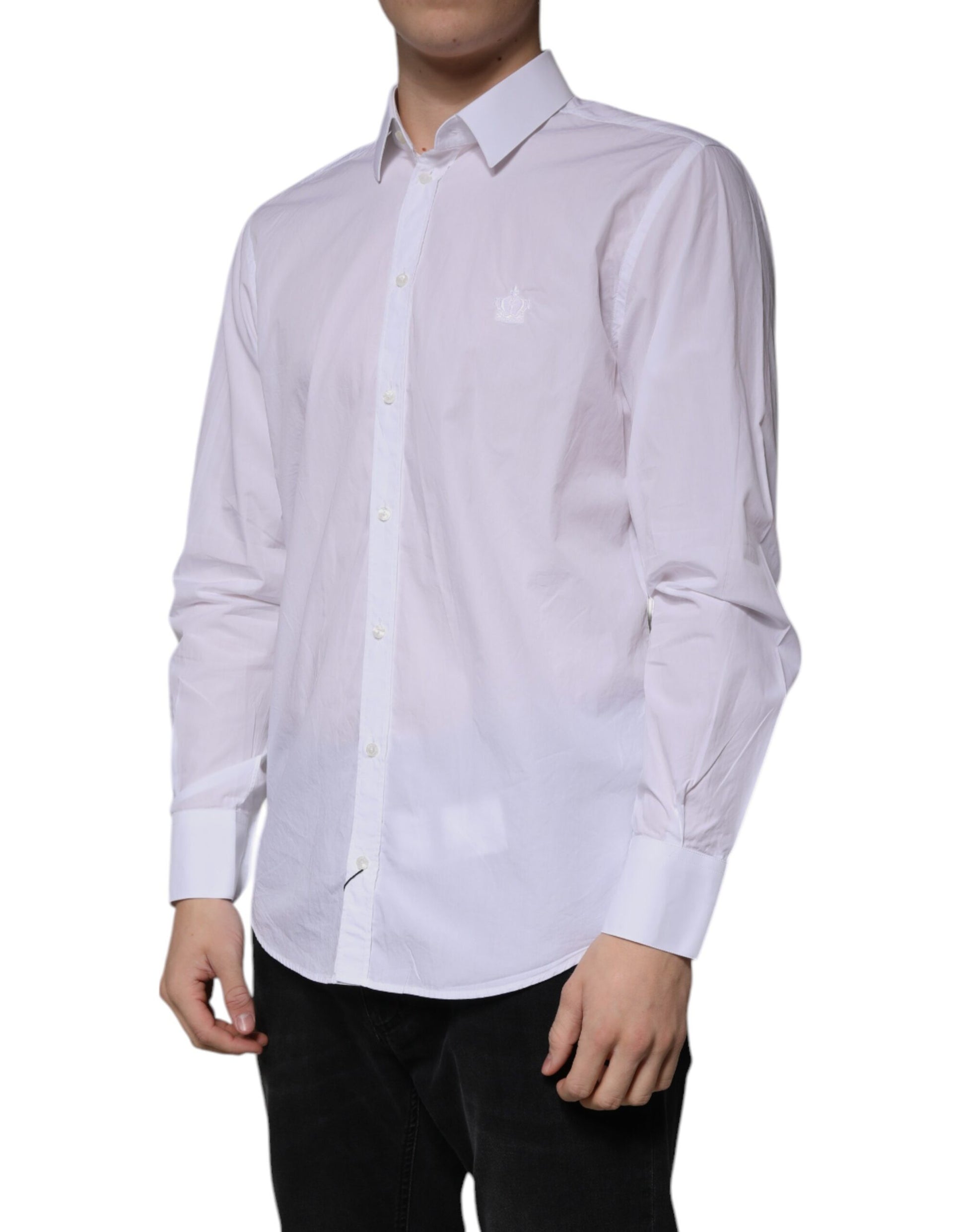 White Cotton Slim Fit MARTINI Men Dress Shirt