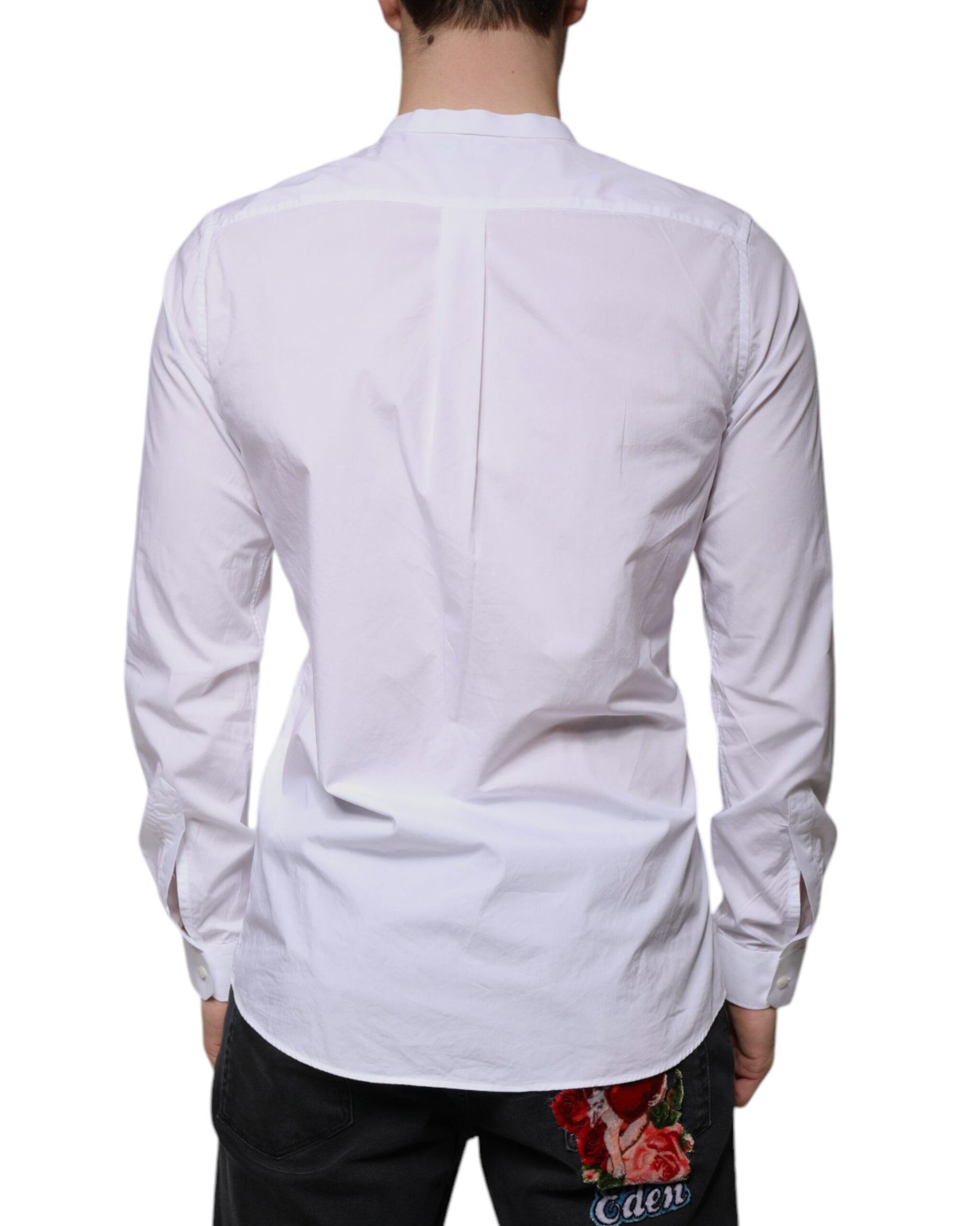 White Cotton Slim Fit MARTINI Dress Shirt