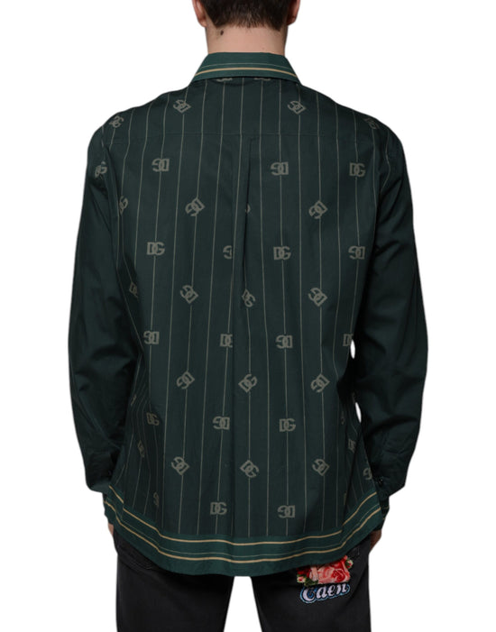 Green Logo Long Sleeve MARTINI Casual Shirt