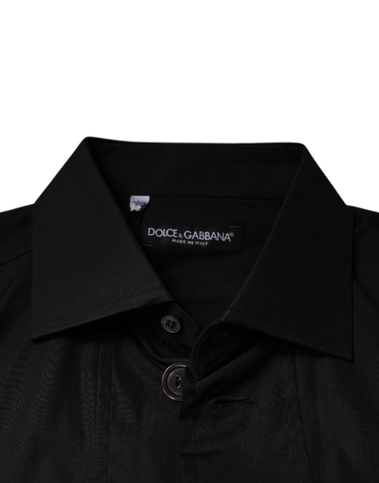 Black Cotton Formal Long Sleeves Dress Shirt