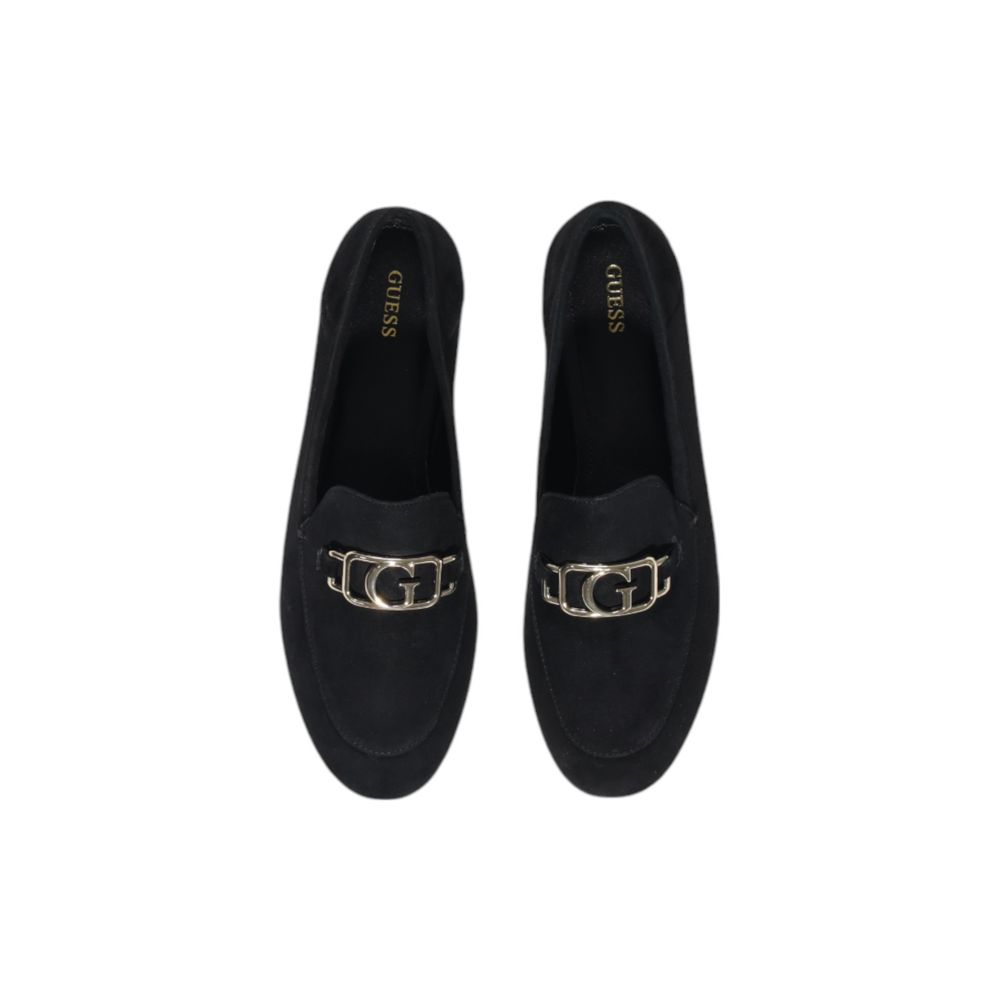 Black Leather Flat Shoe