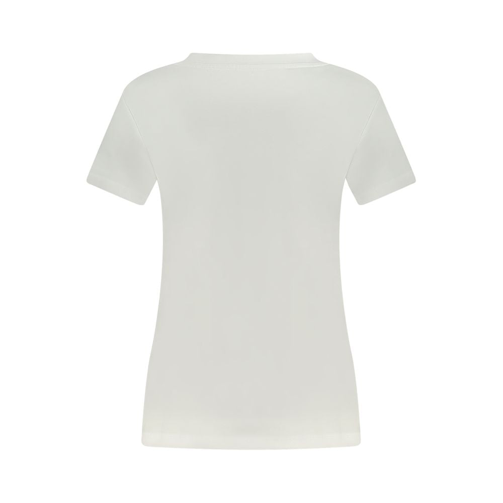 White Cotton Women T-Shirt