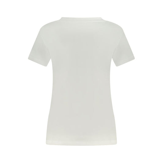 White Cotton Women T-Shirt