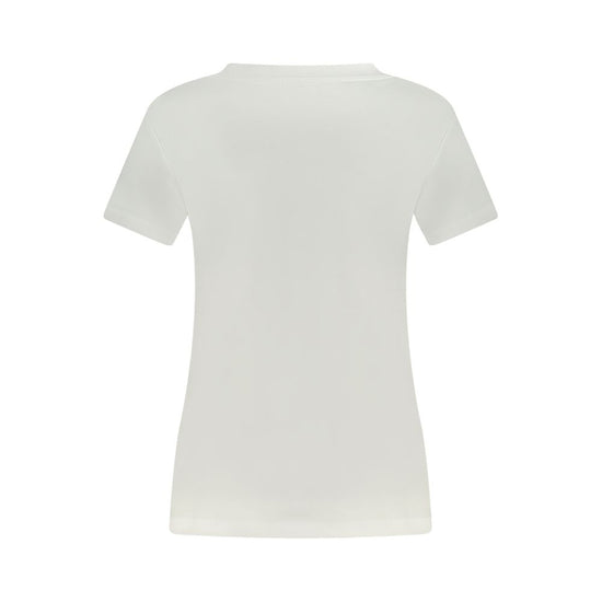 White Cotton Women T-Shirt