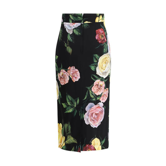 Rose and peony pattern Skirt