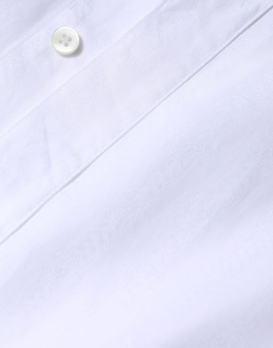 White Cotton Formal Men GOLD Dress Shirt