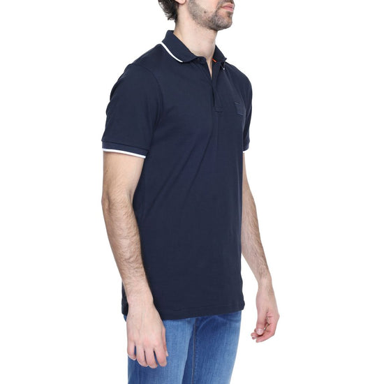 Blue Cotton Polo Shirt