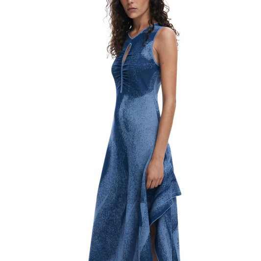 Blue Viscose Dress