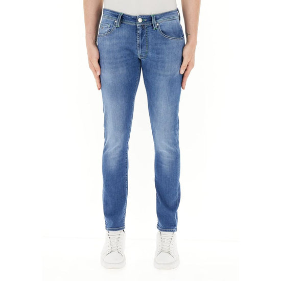 Blue Cotton Jeans & Pant