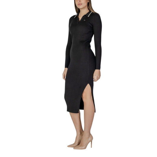 Black Cotton Rigenerato Dress