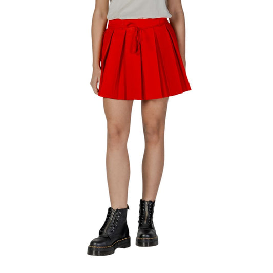 Red Recycled Polyester Skirt