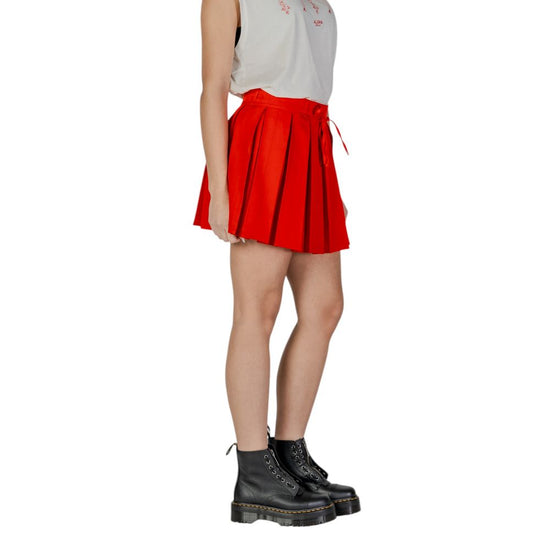 Red Recycled Polyester Skirt