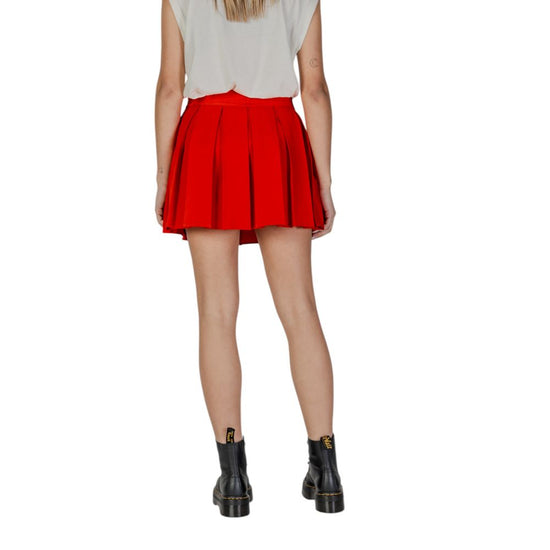 Red Recycled Polyester Skirt