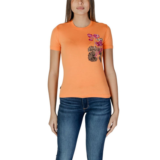 Orange Cotton Tops & T-Shirt