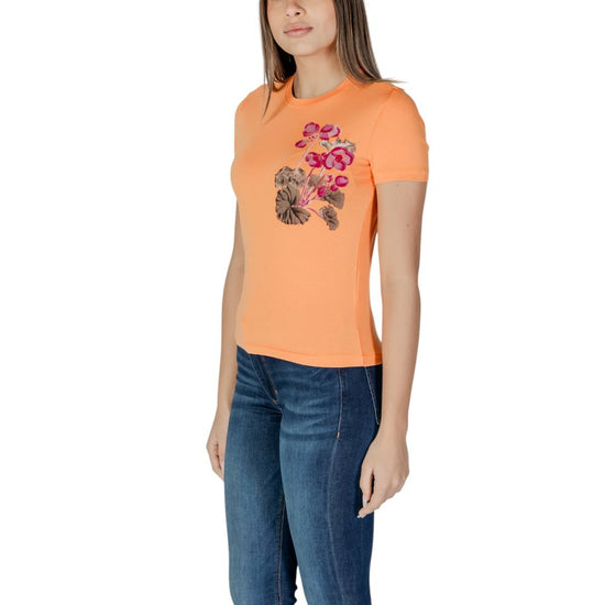 Orange Cotton Tops & T-Shirt