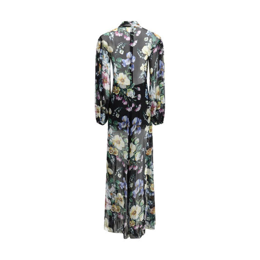 Long flower chiffon Dress