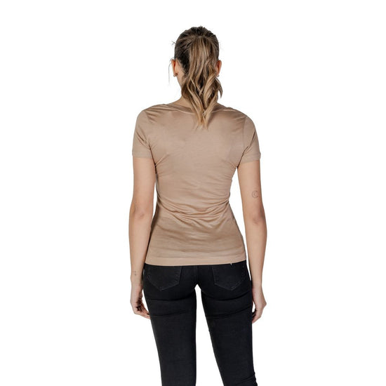 Beige Lyocell Tops & T-Shirt