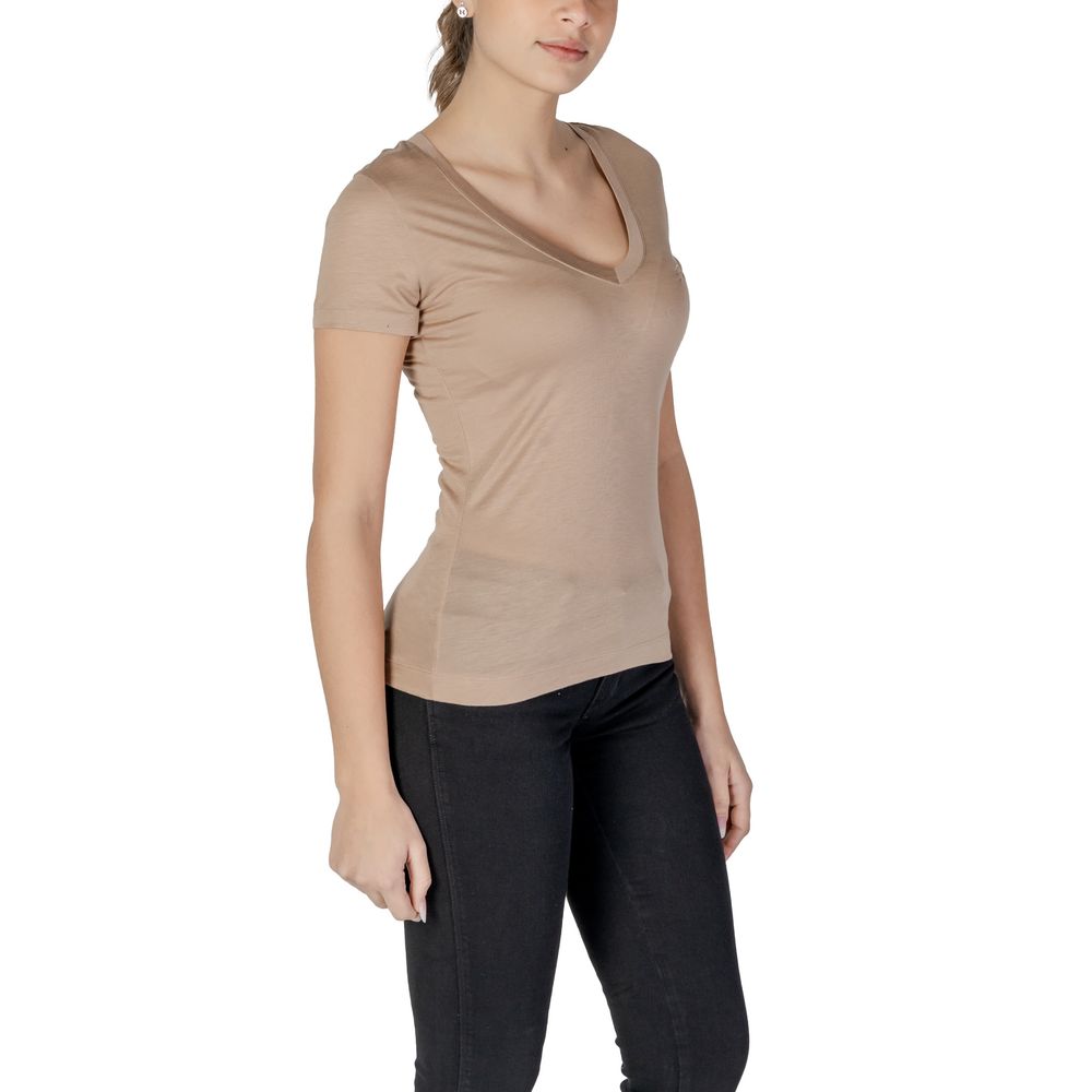 Beige Lyocell Tops & T-Shirt