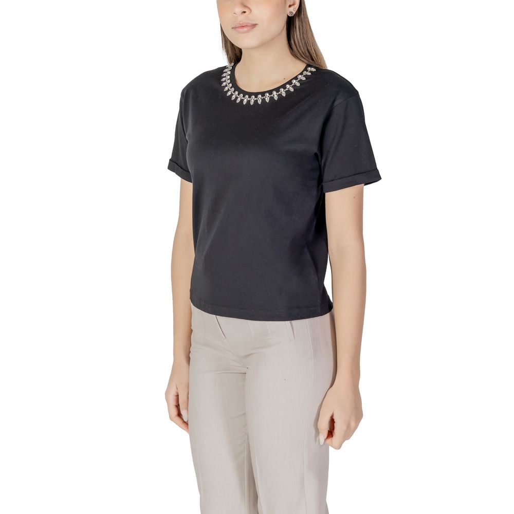 Black Cotton Tops & T-Shirt