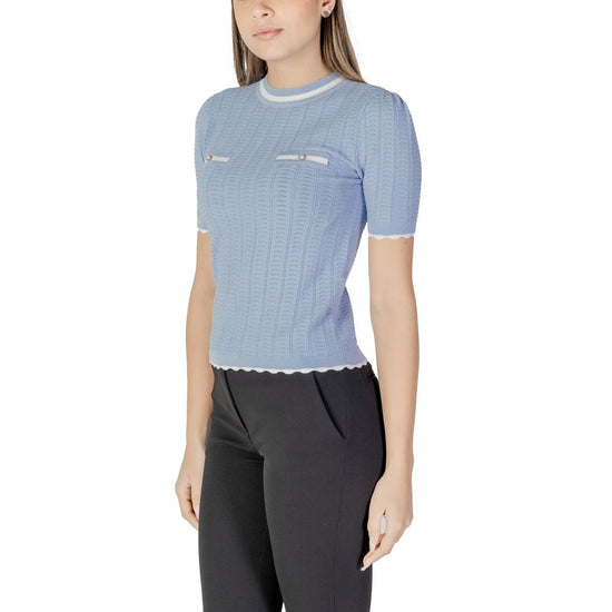 Blue Recycled Polyester Tops & T-Shirt