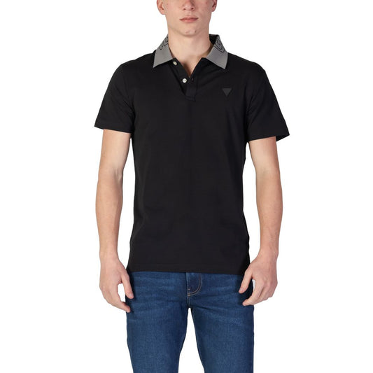 Black Cotton Polo Shirt