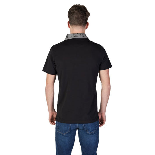 Black Cotton Polo Shirt