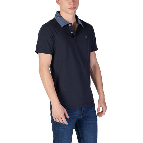 Blue Cotton Polo Shirt