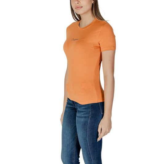 Orange Cotton Tops & T-Shirt