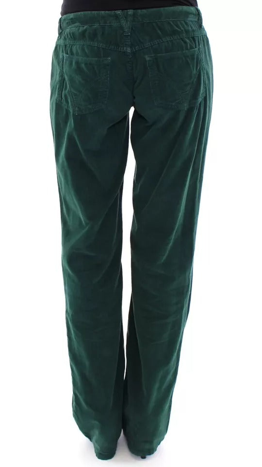 Green Cotton Corduroys SLIMMY Fit D&G Pants