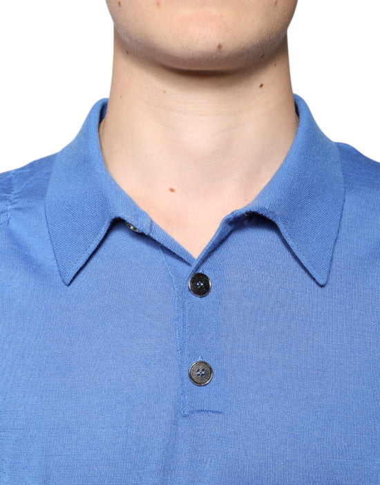 Blue Collared Short Sleeves Polo T-shirt