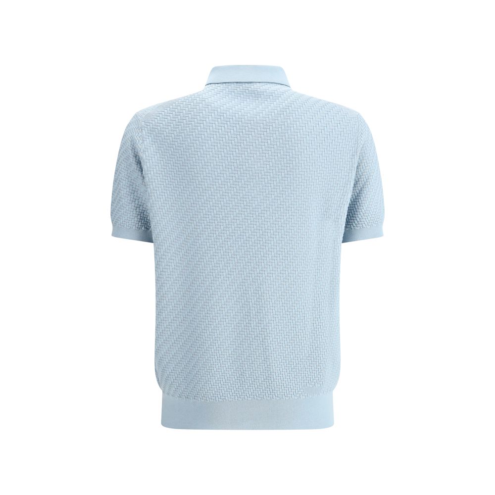 Polo Shirt with woven pattern.