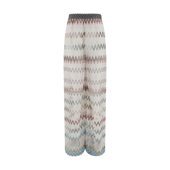 Zig zag patterned mesh Pants