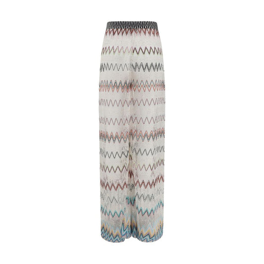 Zig zag patterned mesh Pants