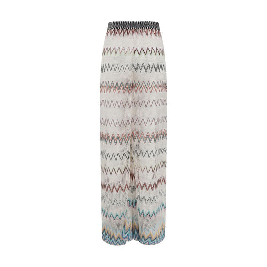 Zig zag patterned mesh Pants