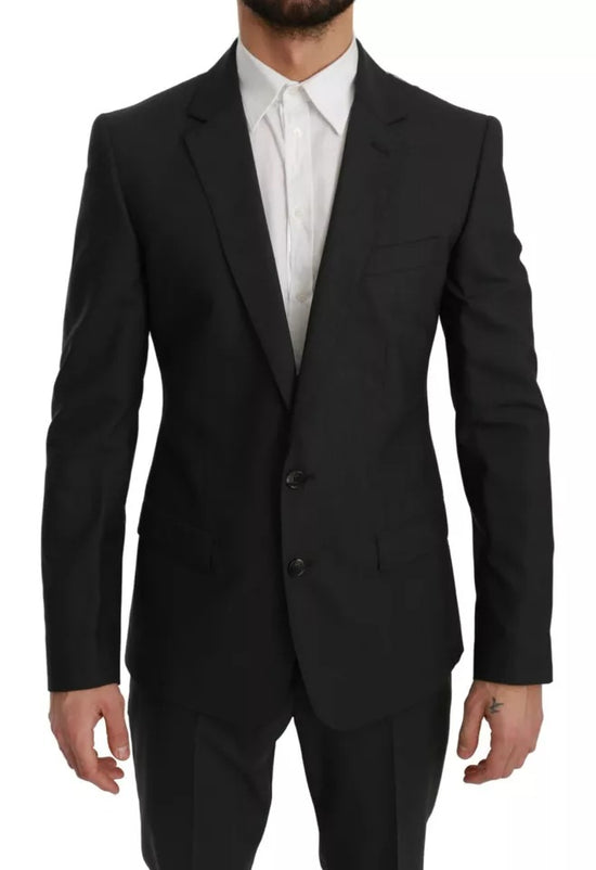 Gray Wool Slim Fit 2 Piece MARTINI Suit