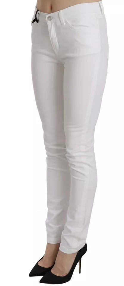 White Crystal Embellished Skinny Jeans