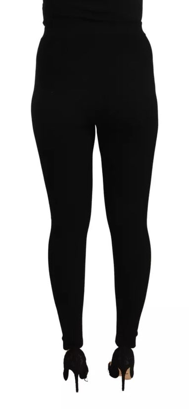 Black High Waist Stretch Tights Pants