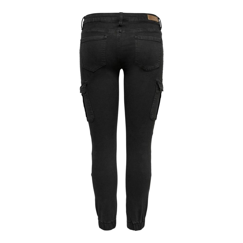 Black Cotton Jeans & Pant