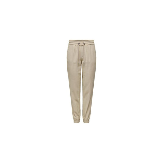 Beige Viscose Jeans & Pant