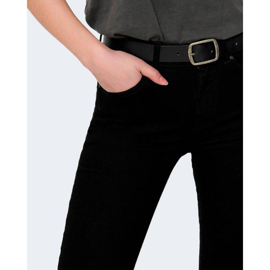 Black Cotton Jeans & Pant