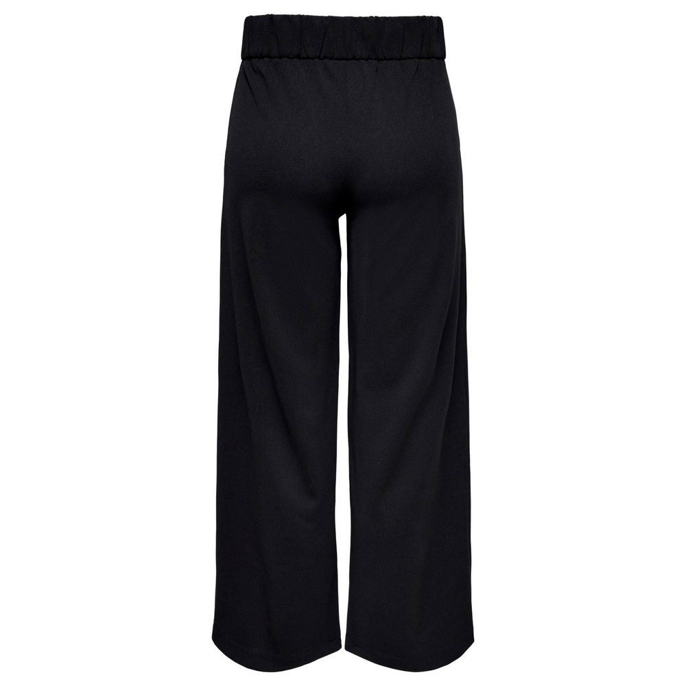 Black Polyester Jeans & Pant