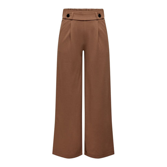 Brown Polyester Jeans & Pant