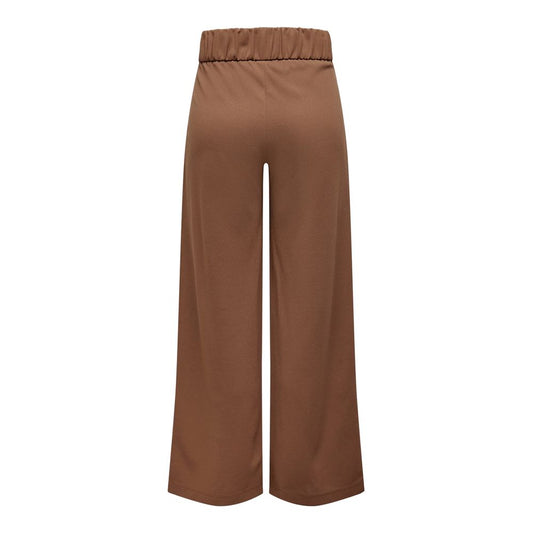 Brown Polyester Jeans & Pant