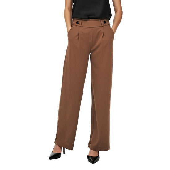 Brown Polyester Jeans & Pant