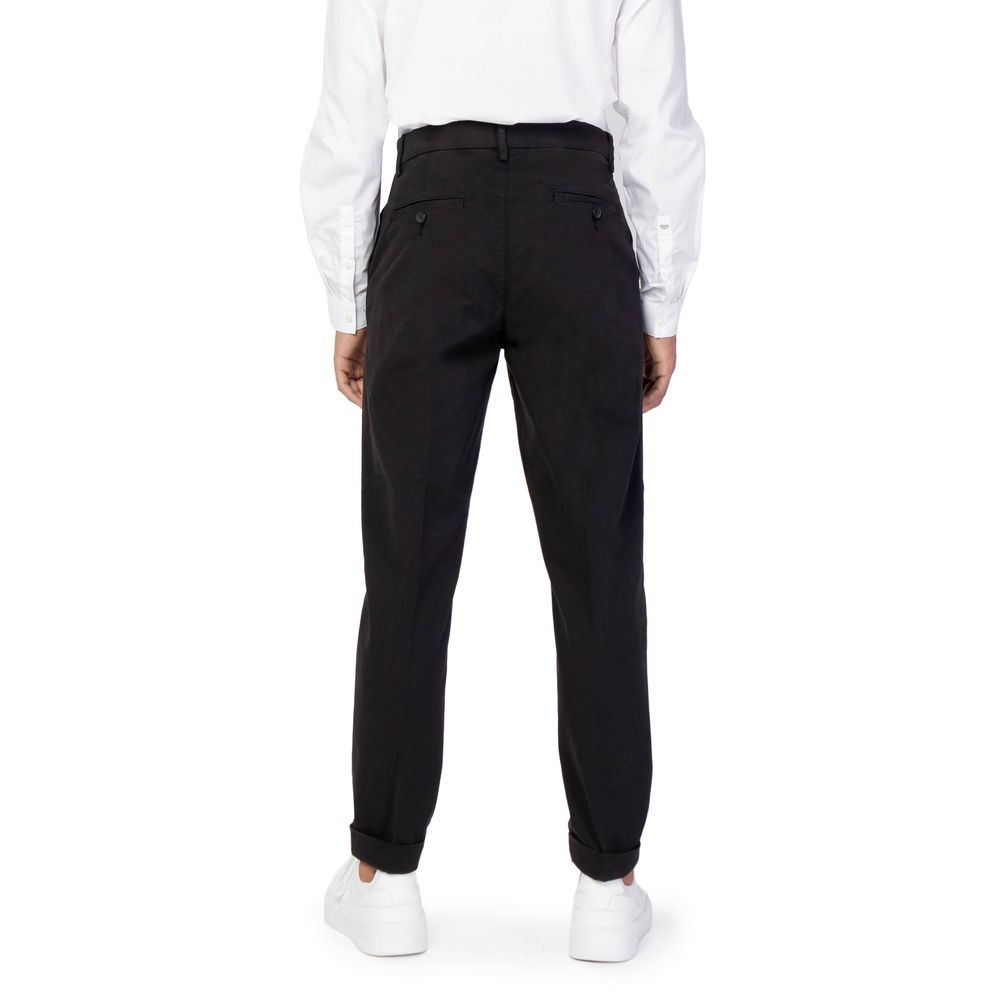 Black Cotton Jeans & Pant