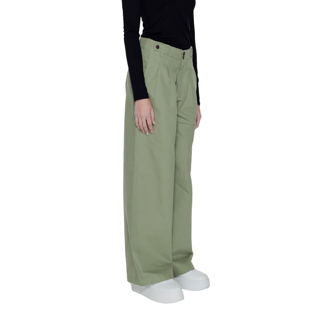 Green Cotton Jeans & Pant